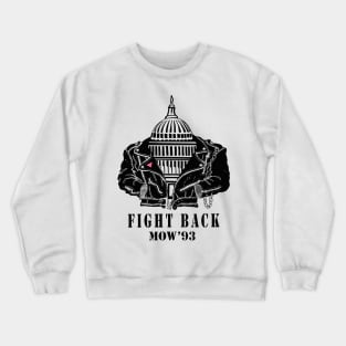 Fight Back Gay LGBT Vintage Retro 90s Biker Crewneck Sweatshirt